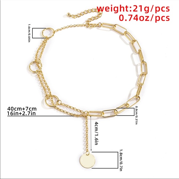 NEW 18K LONG TASSEL PUNK NECKLACE - Picture 6 of 7